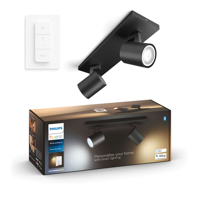 Philips Hue Foco Runner negro White Ambiance 4,2W 400lm (2 uds) 87201