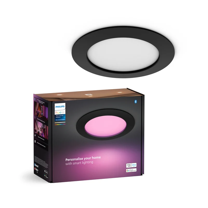 Philips Hue White and Color Ambiance Empotrable slim recessed light negro RGBW 8720169