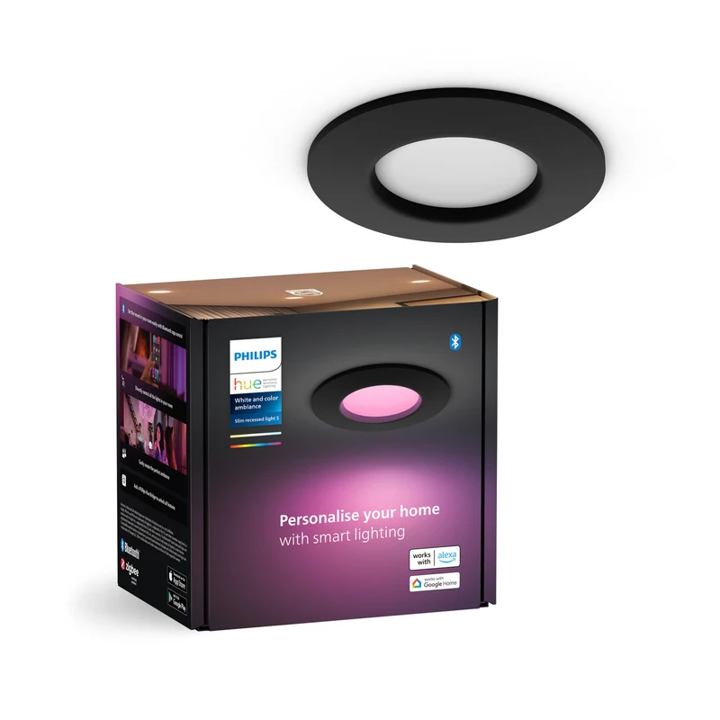 Philips Hue White and Color Ambiance Empotrable slim recessed light negro RGBW 87201