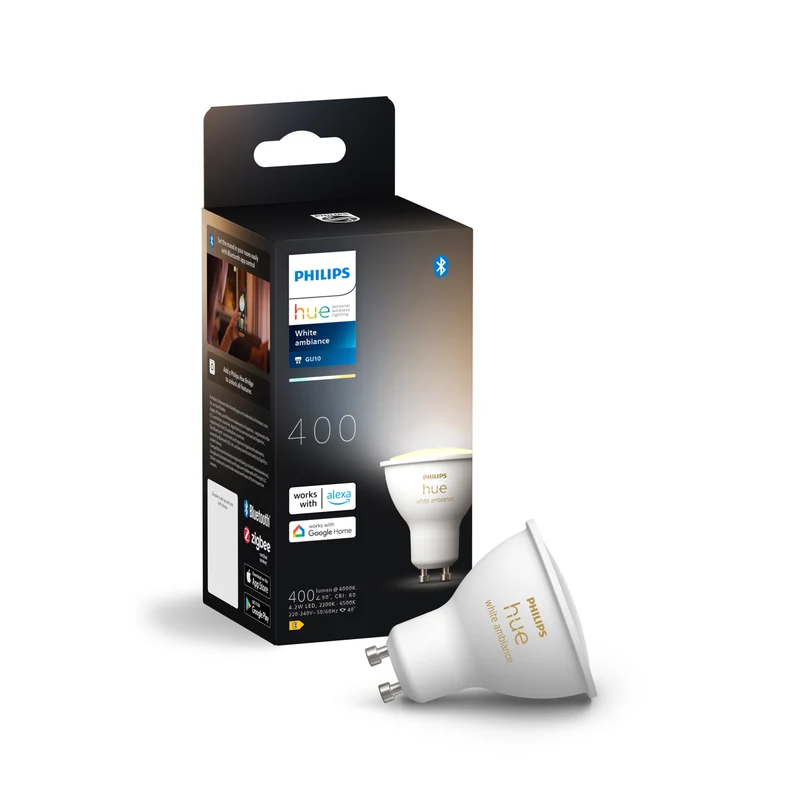 Philips Hue Bombilla dicroica White Ambiance GU10 4,2W 400lm 87201