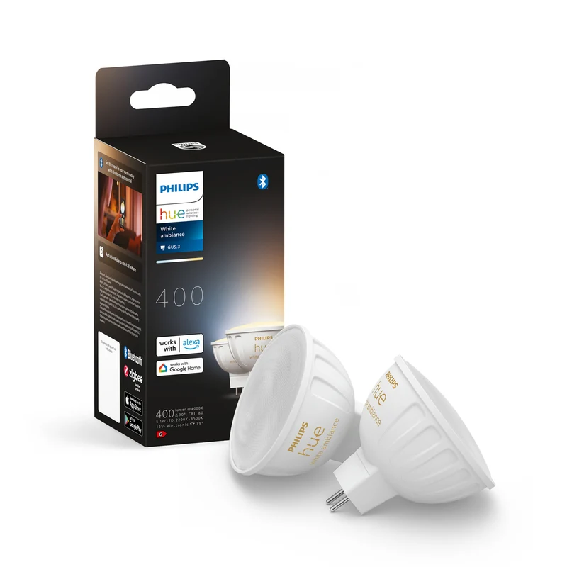 Philips Hue Bombilla dicroica White Ambiance MR16 5,1W 400lm 87195