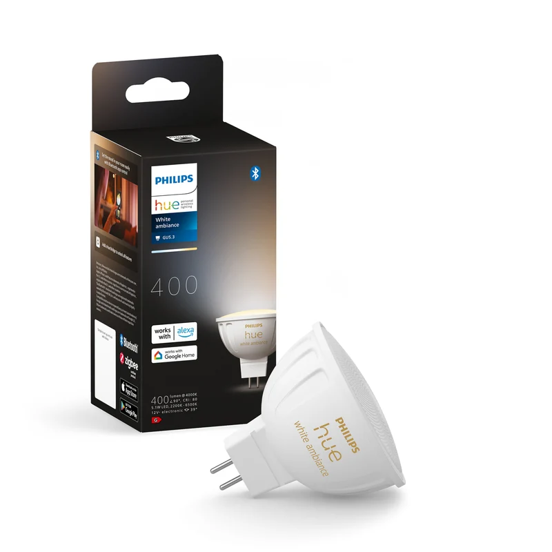 Philips Hue Bombilla dicroica White Ambiance MR16 5,1W 400lm 87195