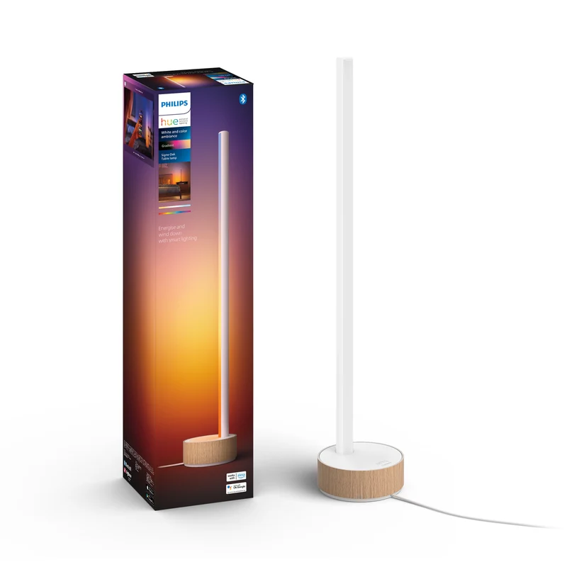Philips Hue White and Color Ambiance Lámpara de mesa signe blanco RGBW 12W 8719514
