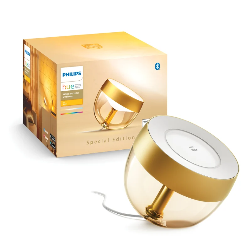 Philips Hue White and Color Ambiance Lámpara de mesa Iris dorado RGBW 8W 871951441073200 570lm