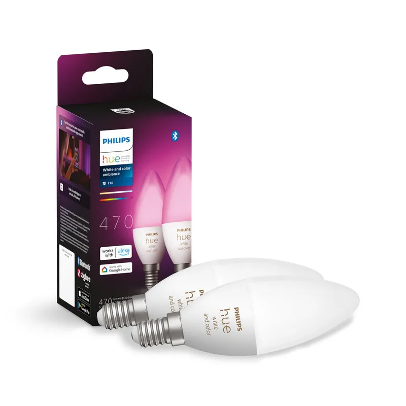 Philips Hue White and Color Ambiance Bombilla RGBW E14 5W 871951435671900 470lm