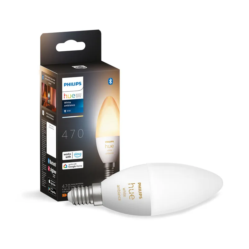 Philips Hue Bombilla White Ambiance E14 5W 871951435665800 470lm