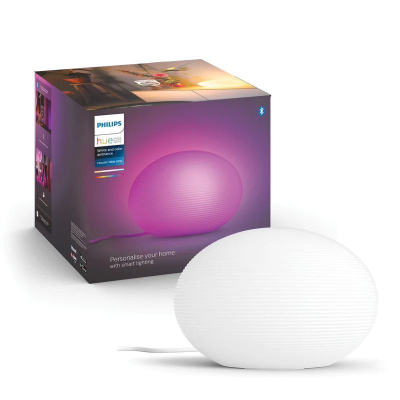 Philips Hue White and Color Ambiance Lámpara de mesa flourish blanco RGBW 10W 800lm