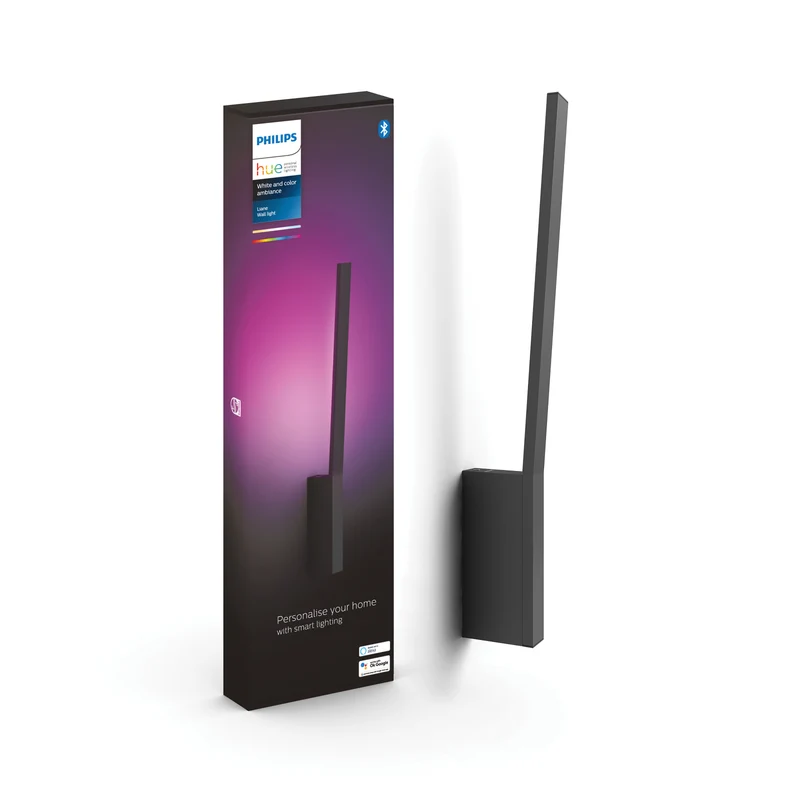 Philips Hue White and Color Ambiance Aplique de pared liane negro RGBW 12W 850lm