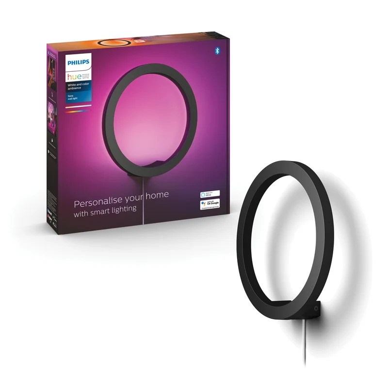 Philips Hue White and Color Ambiance Aplique de pared Sana negro RGBW 20W 1400lm