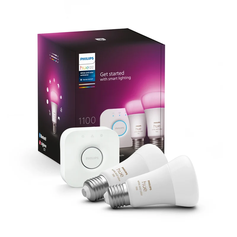 Philips Hue White and Color Ambiance Kit de inicio blanco RGBW E27 11W 1055lm