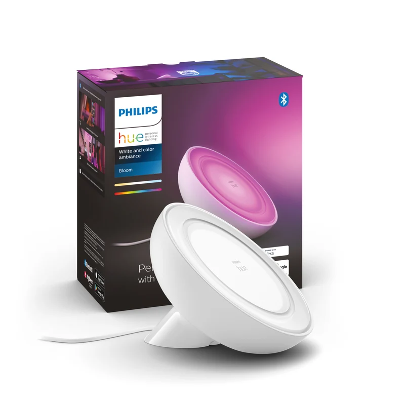 Philips Hue White and Color Ambiance Lámpara de mesa Bloom blanco RGBW 7W 500lm
