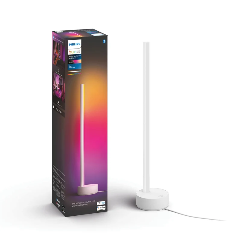 Philips Hue White and Color Ambiance Lámpara de mesa signe blanco RGBW 12W 1040lm