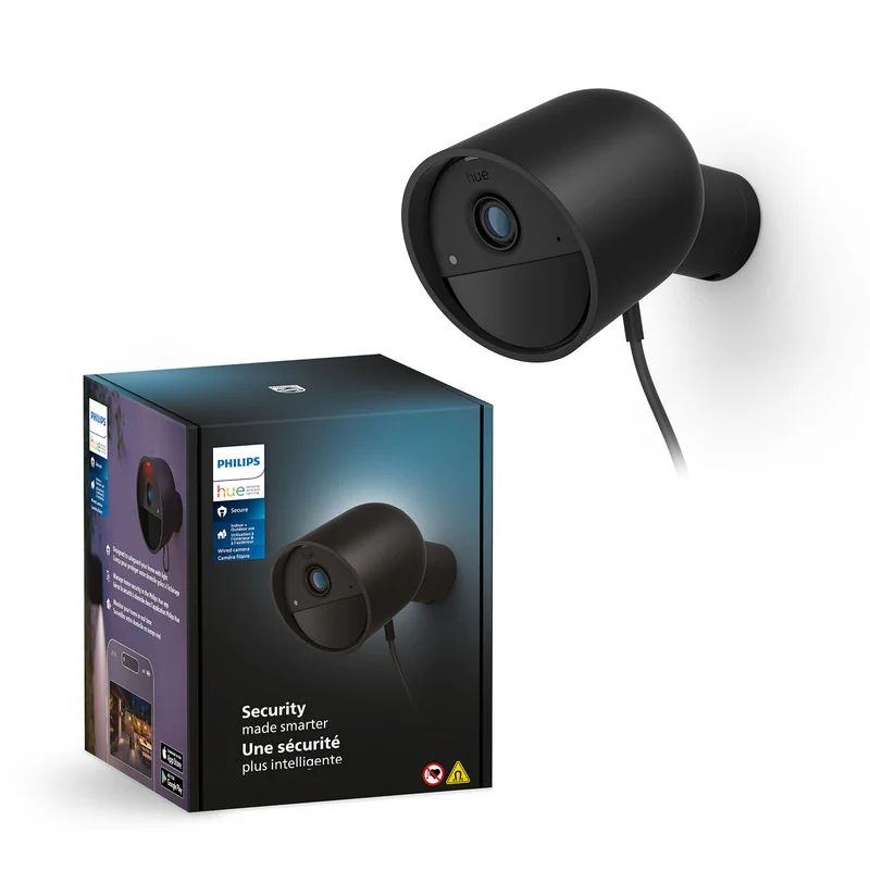 Philips Hue Security Cámara inteligente Secure negro 10W IP65 8719514