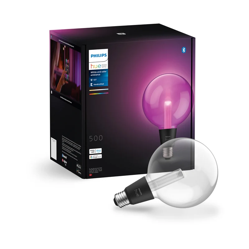 Philips Hue White and Color Ambiance Bombilla globo Lightguide RGBW E27 6,8W 87201