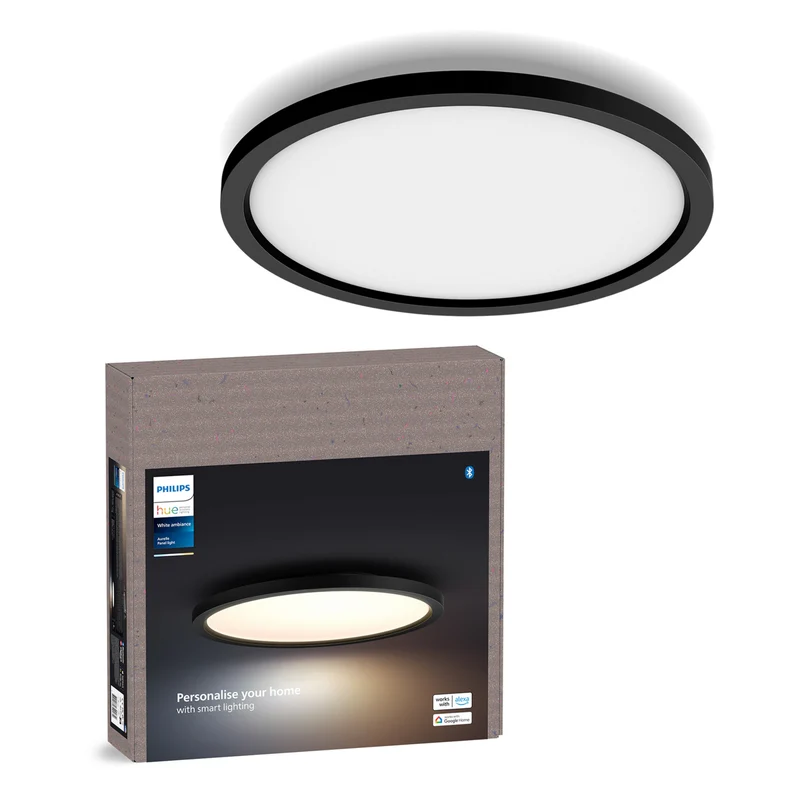 Philips Hue Panel LED Aurelle negro White Ambiance 21W 6500K 2450lm 87201