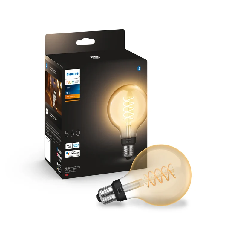 Philips Hue Bombilla globo White Ambiance ámbar E27 7W 871951434300900 550lm