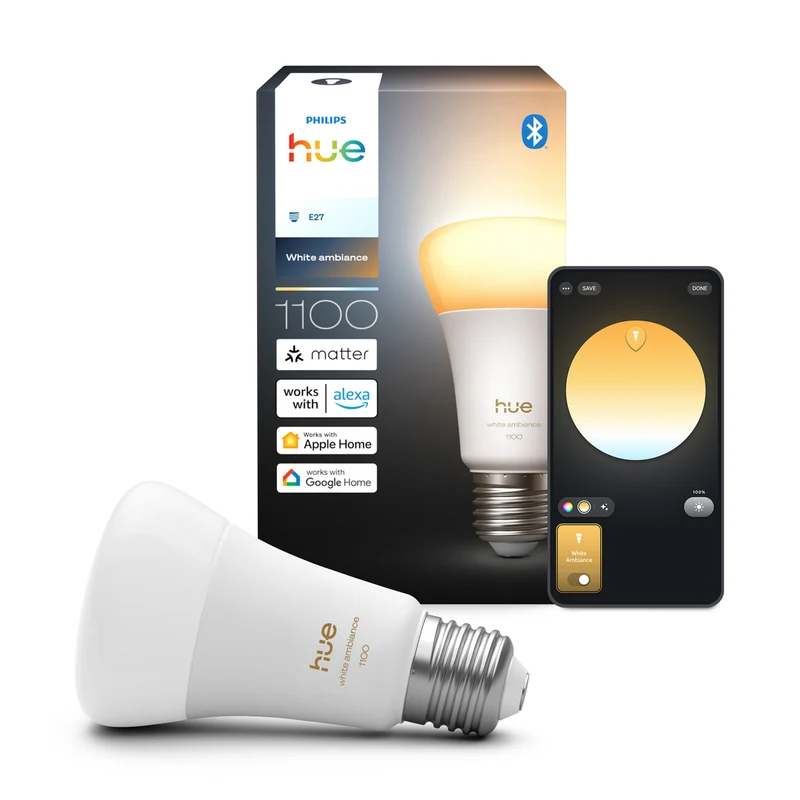 Philips Hue Bombilla White Ambiance E27 8,1W 1100lm 87201