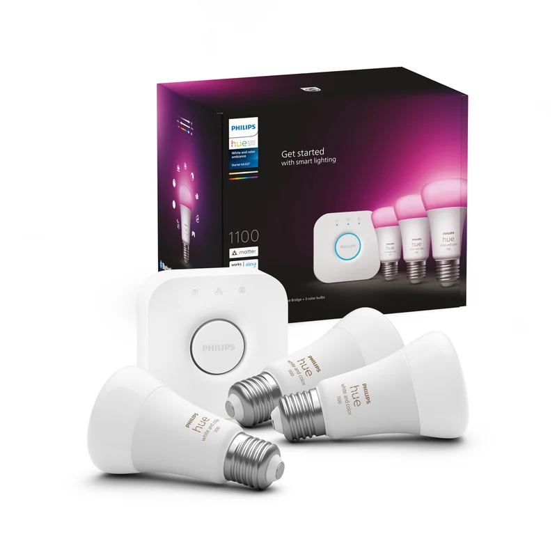 Philips Hue White and Color Ambiance Kit de inicio 3 luces RGBW E27 11W 871951429151500 1055lm