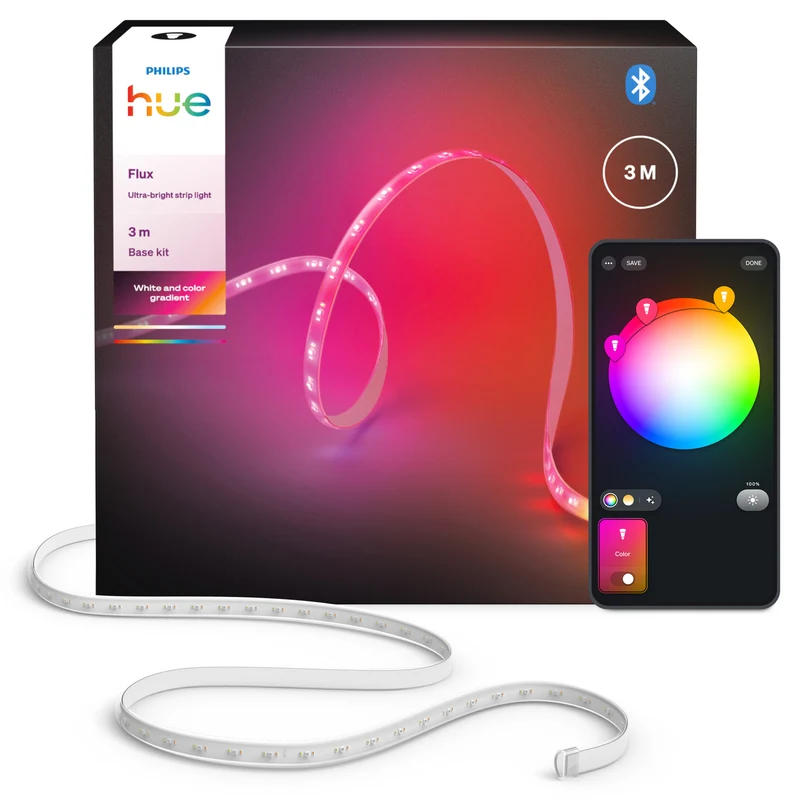 Philips Hue White and Color Ambiance Tira LED flux ledstrip blanco RGBW 29W 87211