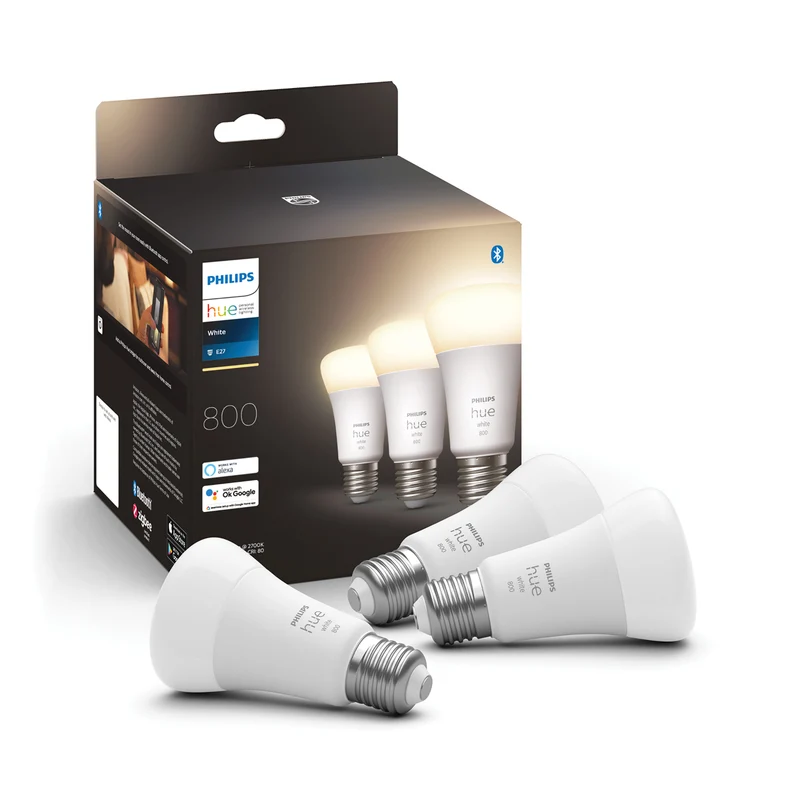 Philips Hue White Bombilla 3 luces White E27 9W 800lm