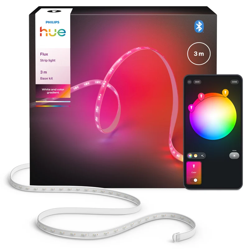 Philips Hue White and Color Ambiance Tira LED flux ledstrip blanco RGBW 12W 87211
