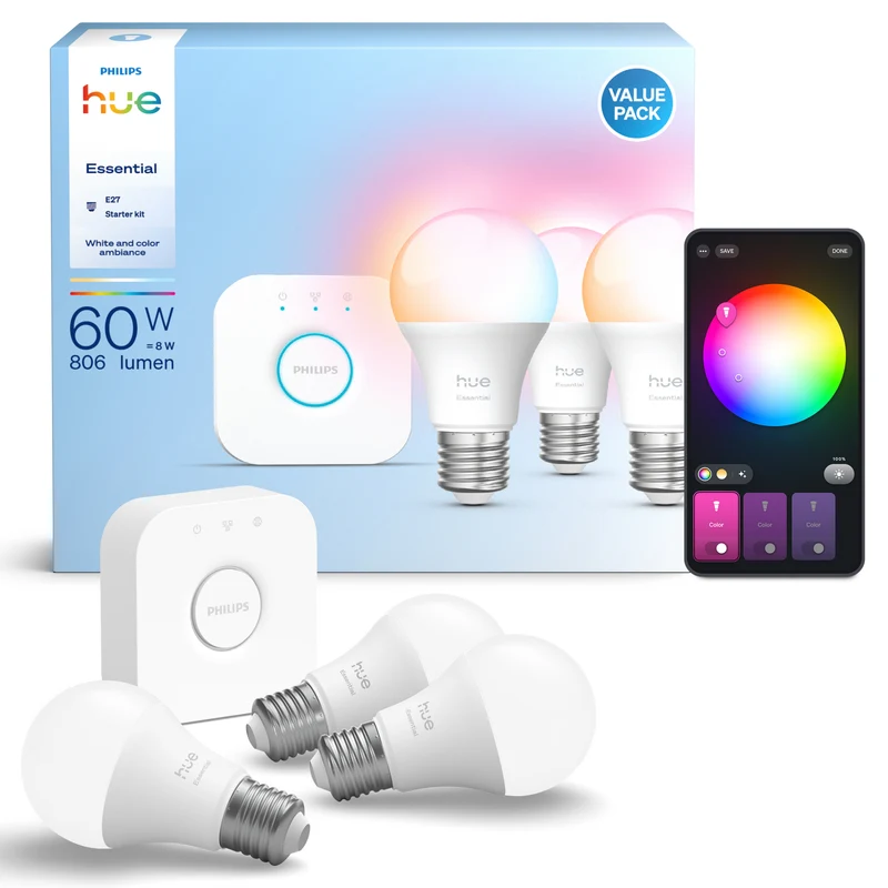 Philips Hue White and Color Ambiance Kit de inicio 3 luces RGBW 3W 806lm (4 uds) 87211