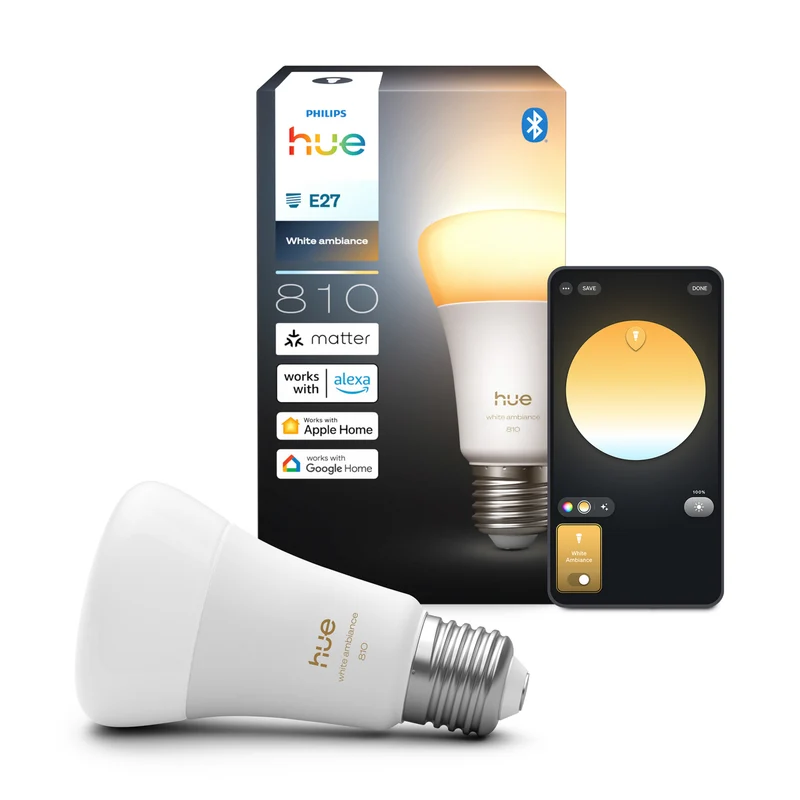 Philips Hue Bombilla White Ambiance 6W 810lm 87201