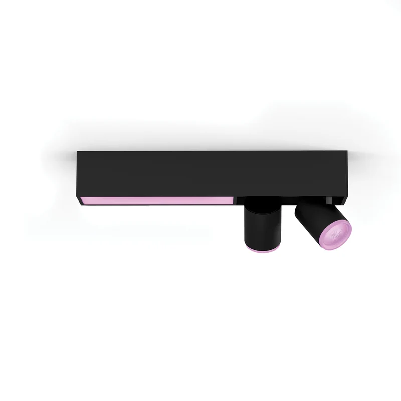 Philips Hue White and Color Ambiance Foco 2 luces Centris negro RGBW 11W 1630lm 87201