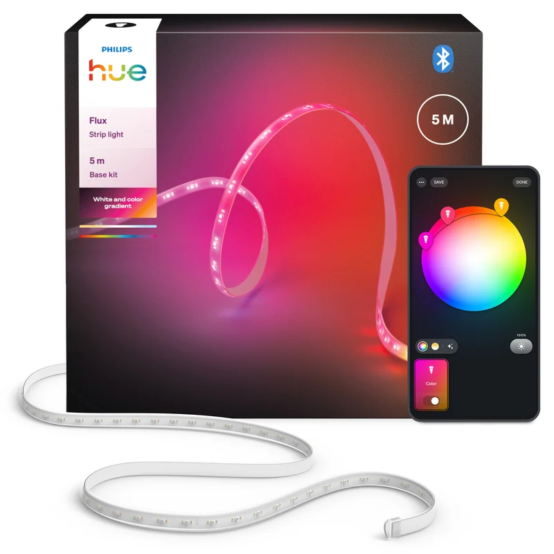 Philips Hue White and Color Ambiance Tira LED flux ledstrip blanco RGBW 20W 87211