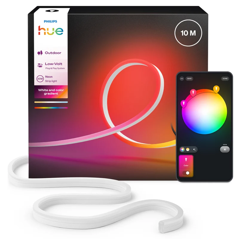 Philips Hue White and Color Ambiance RGBW Tira LED neon outdoor ledstrip blanco 87211