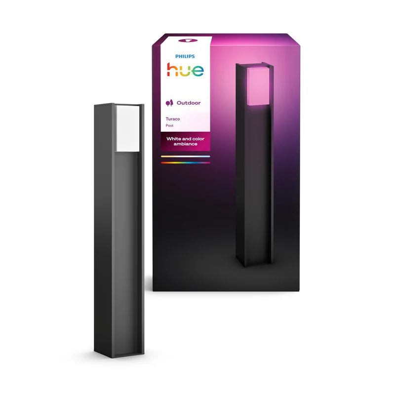 Philips Hue White and Color Ambiance RGBW Baliza Turaco post antracita RGBW 8721103