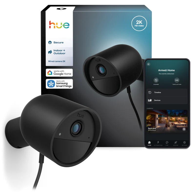 Philips Hue Security Cámara inteligente Secure negro IP65 87211
