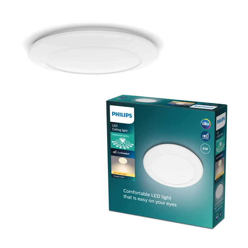 Philips PLAFON LED CINNABAR BLANC 6W CALID MA33361/3116
