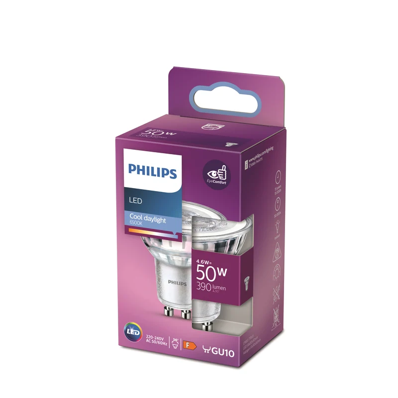 Bombilla LED Dicroica Philips Classic 50W GU10 6500K 390lm