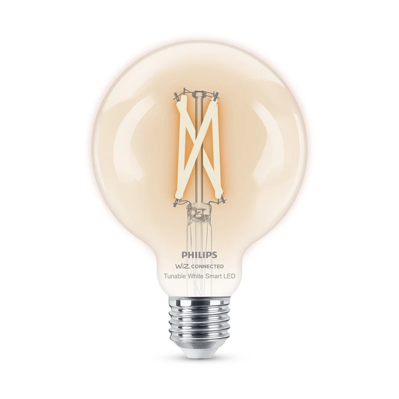 Bombilla de filamento Philips WiZ transparente G95 7W E27 806lm