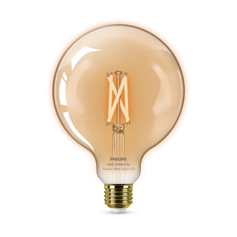 Bombilla de filamento Philips WiZ ámbar G125 7W E27 640lm