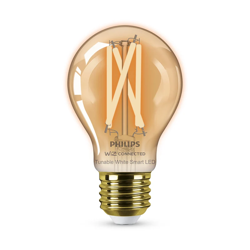 Bombilla de filamento Philips WiZ ámbar A60 7W E27 640lm