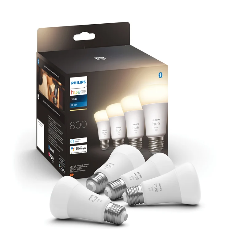 Philips Hue Bombilla 4 luces White Ambiance 9W 800lm