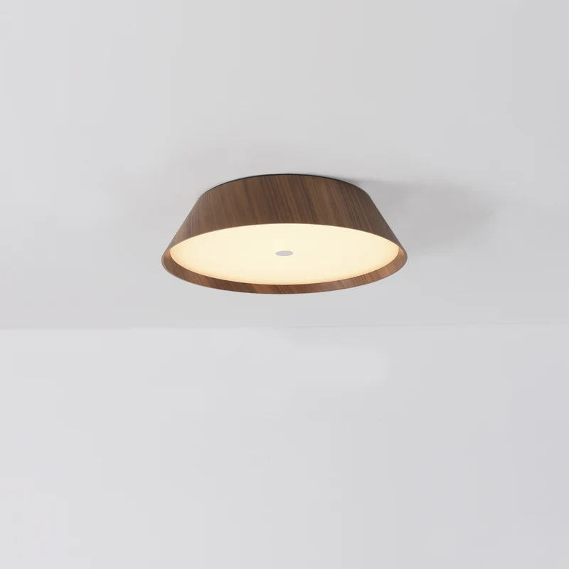 Plafón de techo ACB Cora Madera Nogal y Negro Texturado Ø33cm P4015070WAL