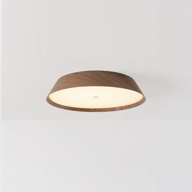 Plafón de techo ACB Cora Madera Nogal y Negro Texturado Ø42cm P4015170WAL