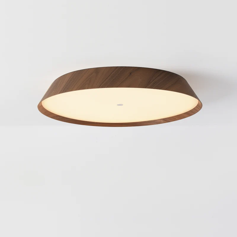 Plafón de techo ACB Cora Madera Nogal y Negro Texturado Ø61cm P4015270WAL