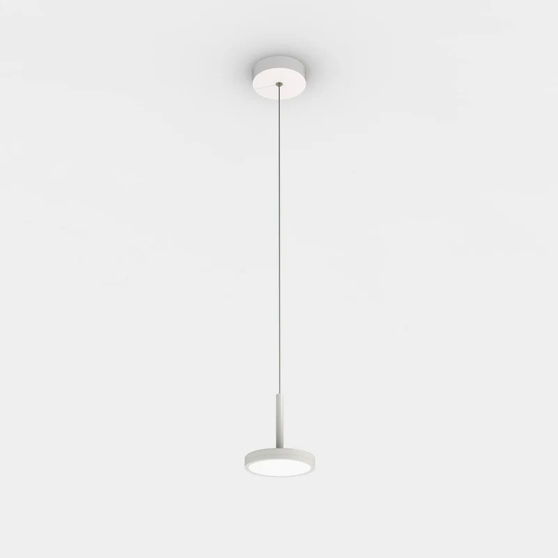 Lámpara de techo colgante ACB Corvus blanco texturado Ø20cm C3945102B