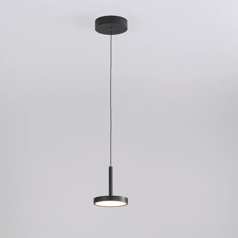 Lámpara de techo colgante ACB Corvus negro texturado Ø20cm C3945102N