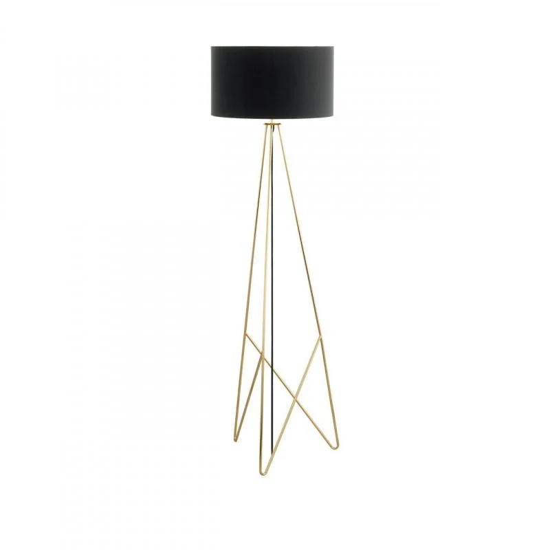 Lámpara de pie EGLO Camporale negro y oro E27 Ø45cm 39231