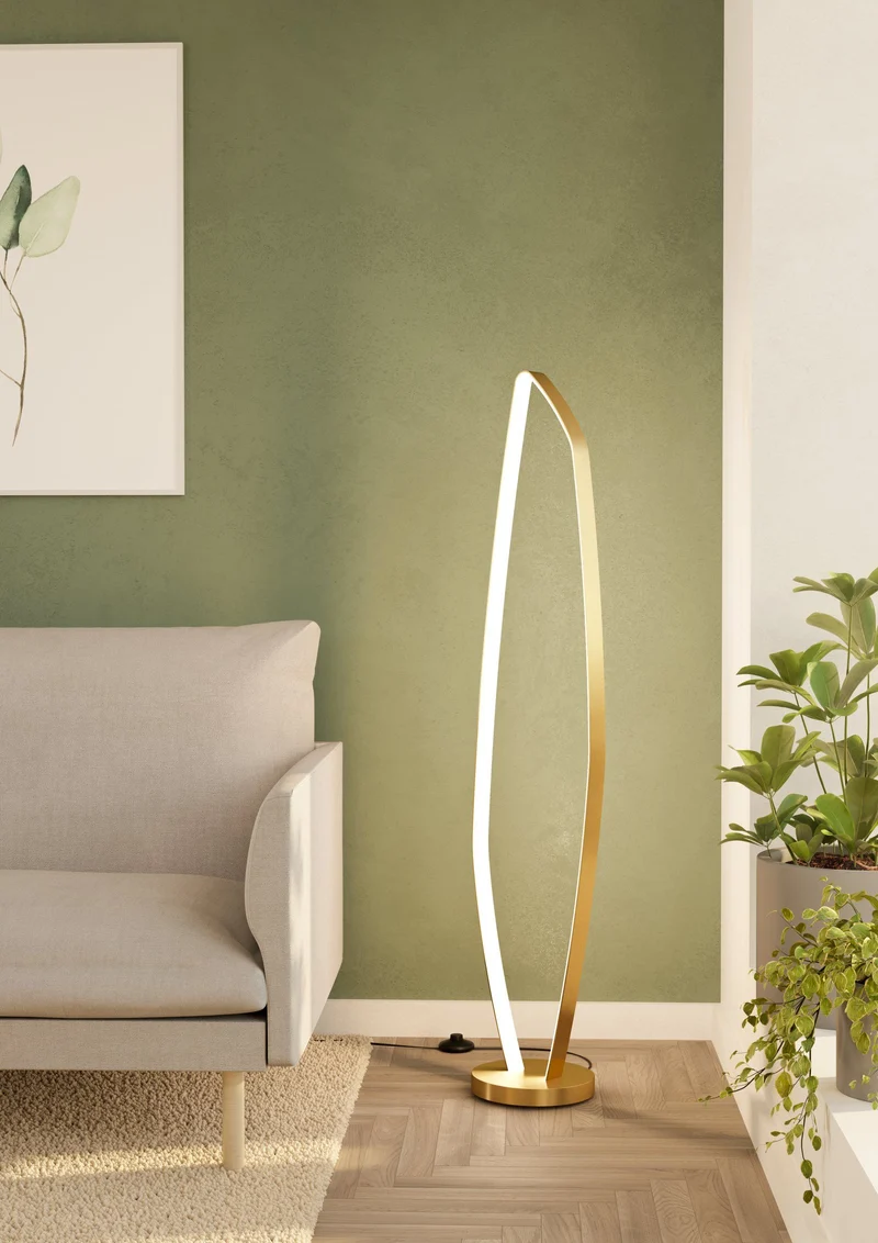 Lámpara de pie EGLO Vallerosa LED oro