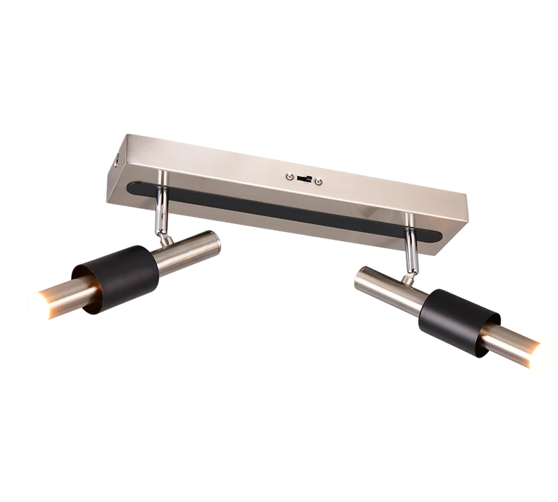 Foco de techo Ikaris Trio níquel mate 2 luces LED 4W 855310207