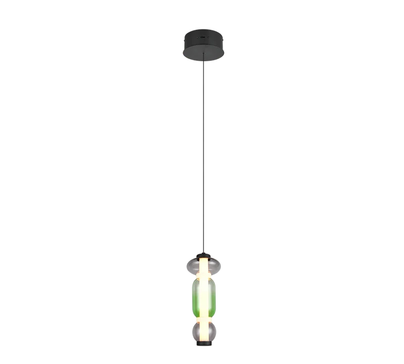 Lámpara colgante Minerva Trio multicolor LED 2300K Ø15cm 6W 334310117