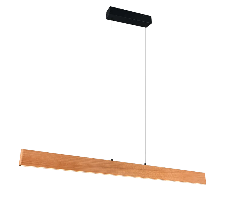 Lámpara colgante Edgewood Trio madera natural 35W LED 2700K 359719130