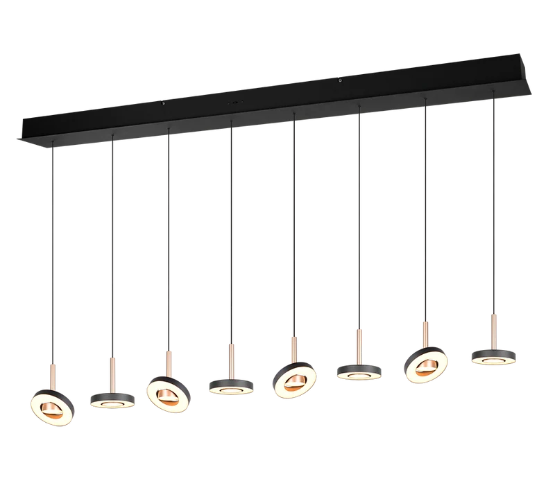 Lámpara colgante Guano Trio coffee 8 luces LED 2300K 8W 334410865