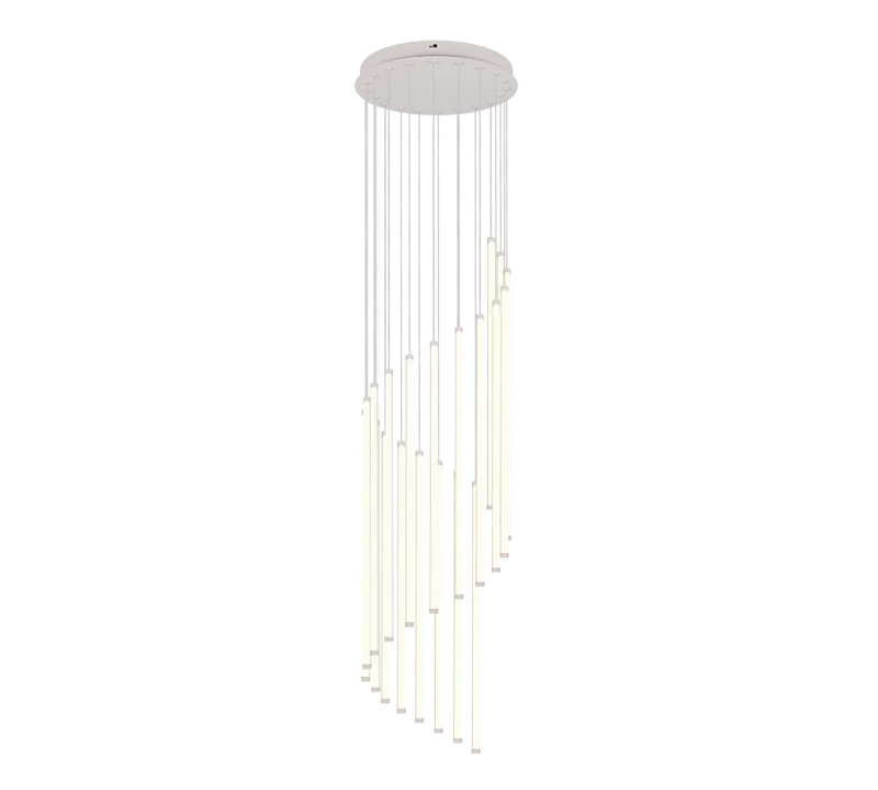 Lámpara colgante Baxter Trio gris cálido 20 luces LED 2300K Ø37cm 70W 330632076 para comedor y salón